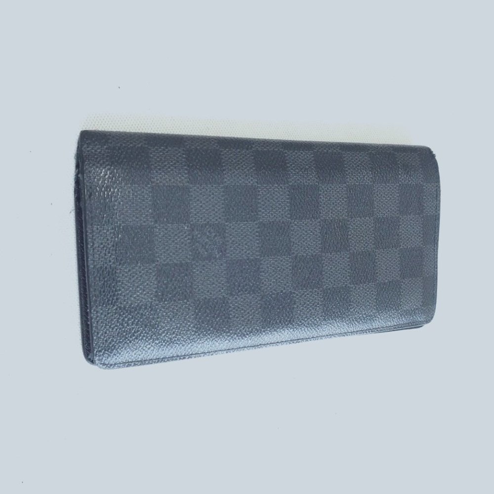 #06 💯Authentic LOUIS VUITTON Damier Graphite Long Wallet